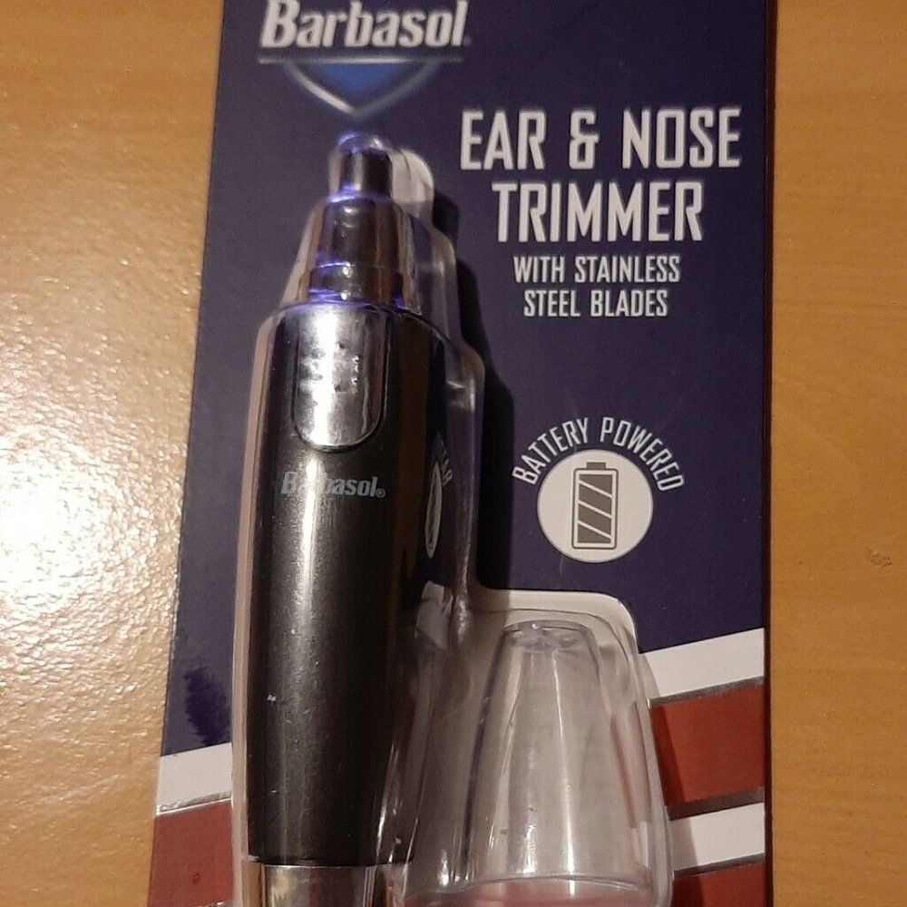 Barbasol Ear & Nose Trimmer Stainless Steel Blades Battery Powered Portable